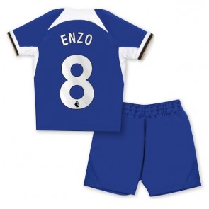 Chelsea Enzo Fernandez #8 Domaci Dres za Dječji 2023-24 Kratak Rukavima (+ kratke hlače)